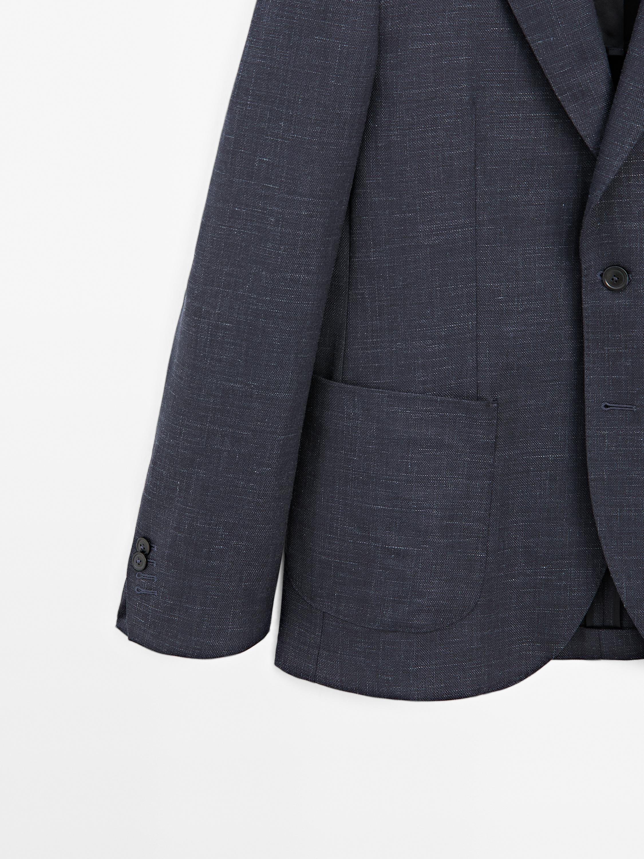 Blazer habillé en laine mélangée