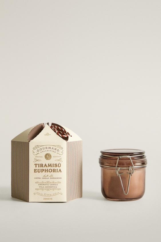 (120 G) αρωματικο κερι TIRAMISU EUPHORIA - Χακί του Zara - Εικόνα 0