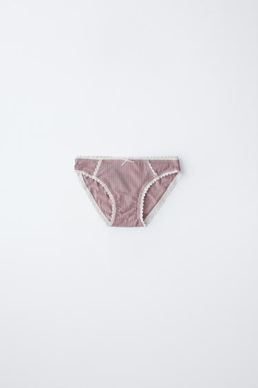 AGES 2-6/ THREE-PACK OF LACE BRIEFS - Multicoloured by Zara - Image 2
