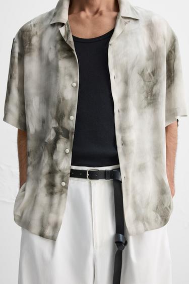 CHEMISE À IMPRIMÉ FLORAL - Gris de Zara - Image 6