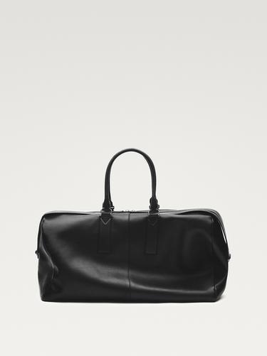 Bolso de viaje piel napa - Negro de Zara