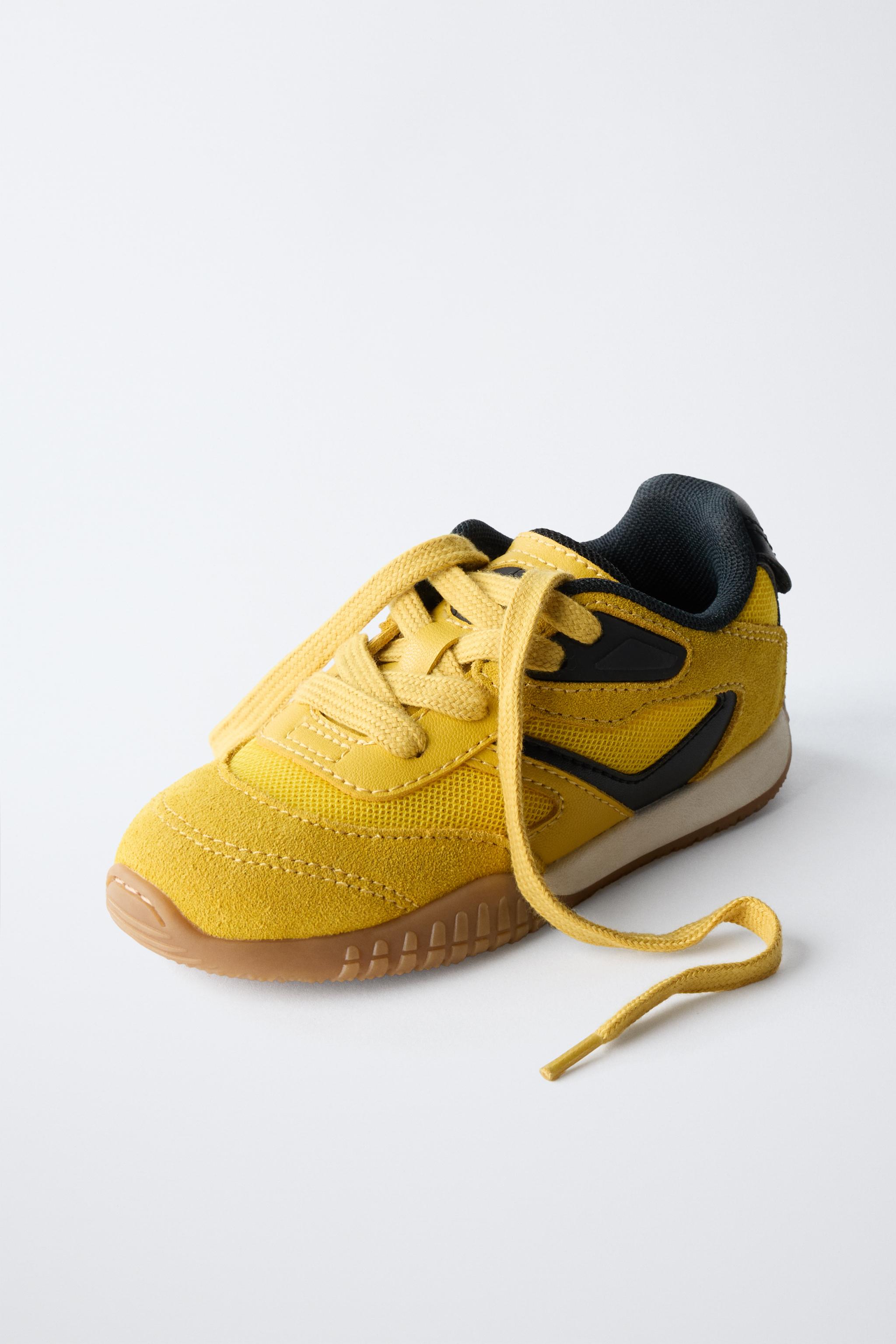 ★さよこ★ Zara Kids Little Boys 26/27 Hook & Loop Black Low Top