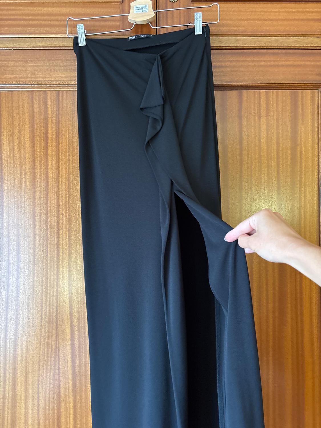 MIDI SKIRT WITH SIDE SLIT - Image 3