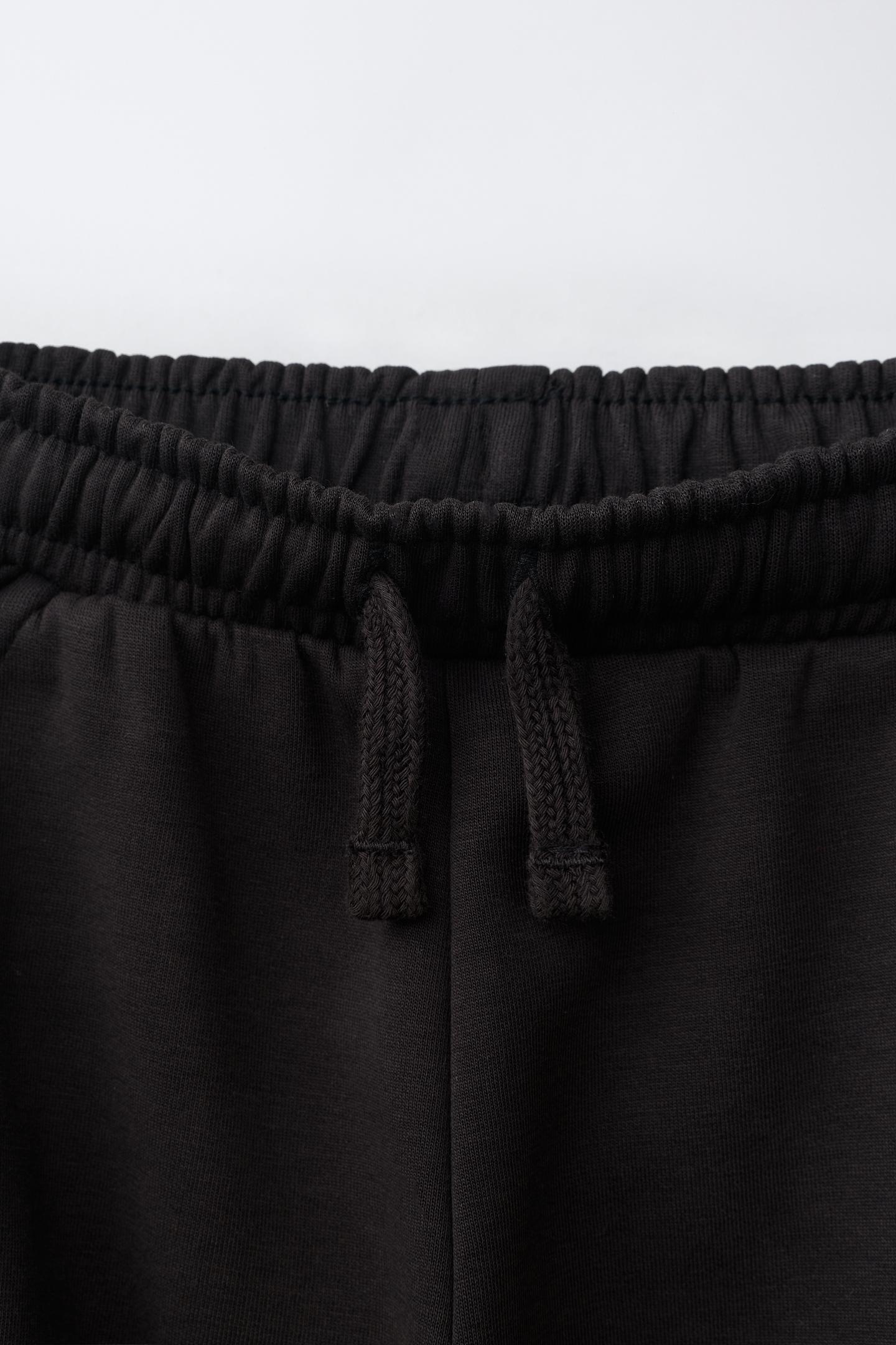 Детские брюки Zara Interlock Cargo Jogger, цвет: Чёрный — фото 3