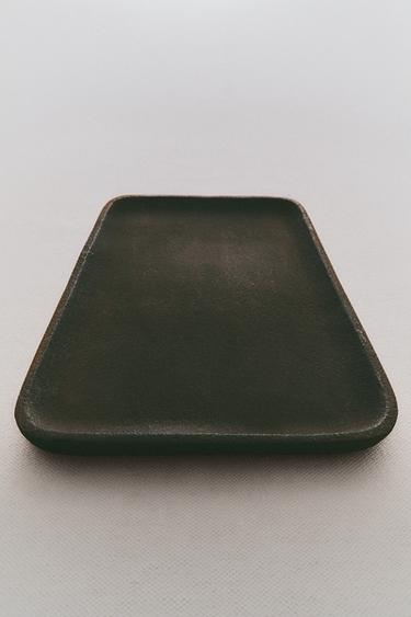 BLACK METAL TRAY - charcoal grey by Zara - Image 4