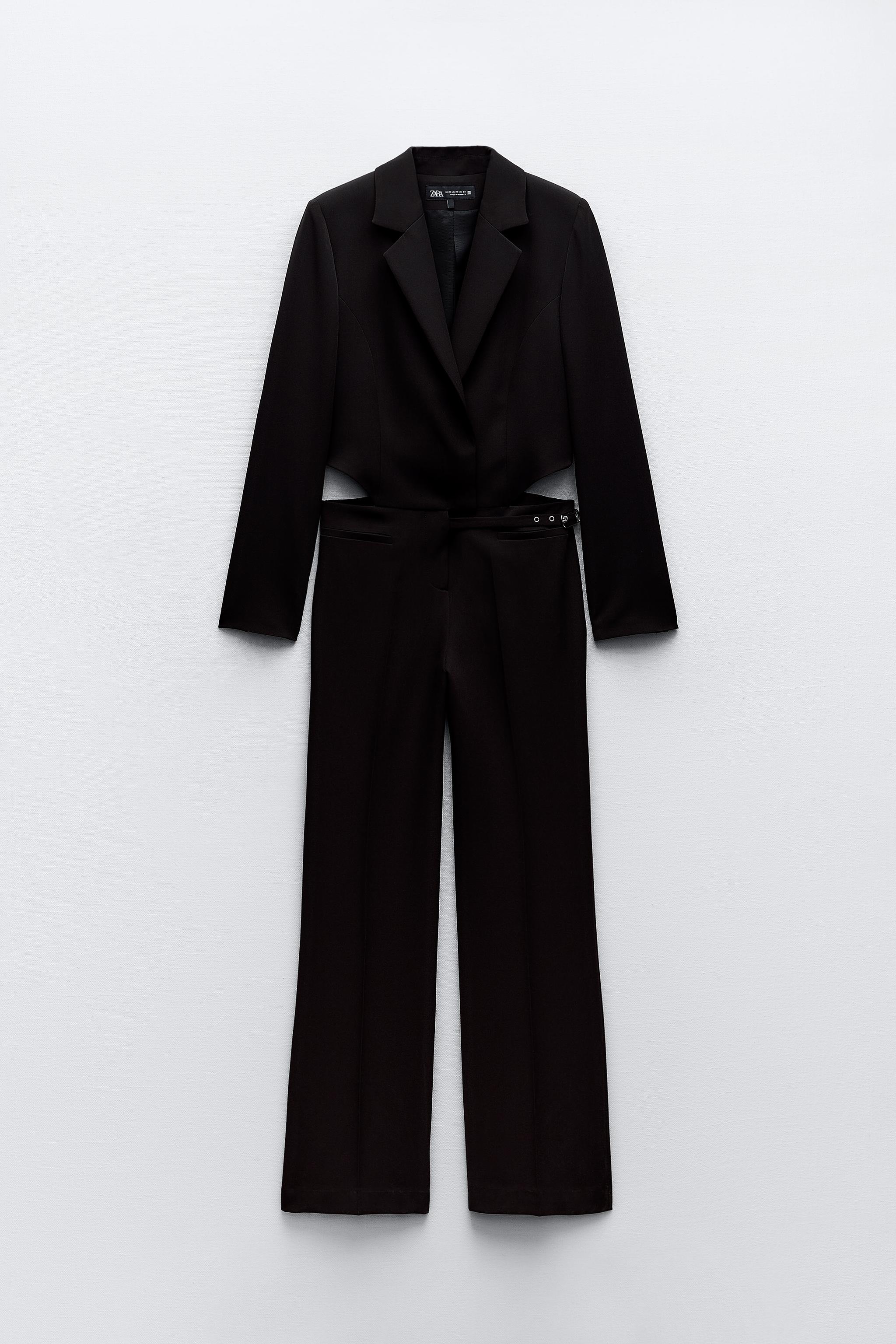CUT OUT JUMPSUIT BLAZER WITH SIDE BUCKLES - Black | ZARA United States