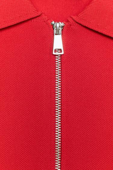 CARDIGAN WITH ZIP - Red by Zara - Image 6
