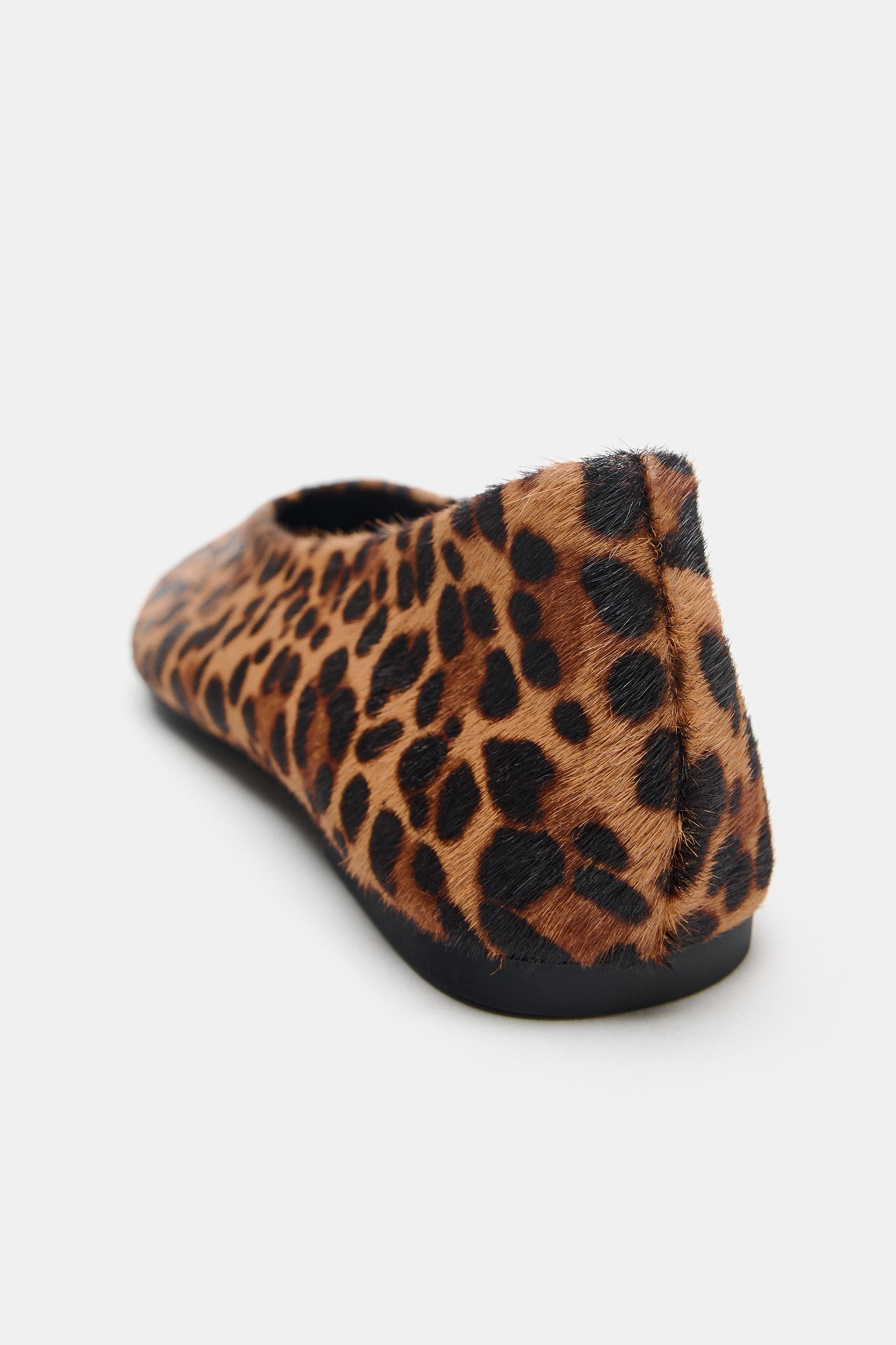 BALLERINES IMPRIMÉES EN CUIR TEXTURÉ