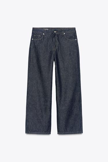 Zara Z1975 ANKLE WIDE LEG JEANS - Blue - Image 0