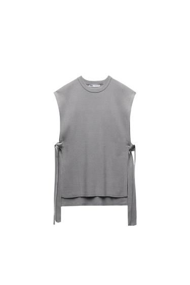 KNIT VEST WITH BOWS