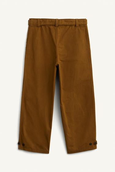 LIMITED EDITION STRUCTURED TROUSERS WITH BELT - Khaki by Zara - Image 5