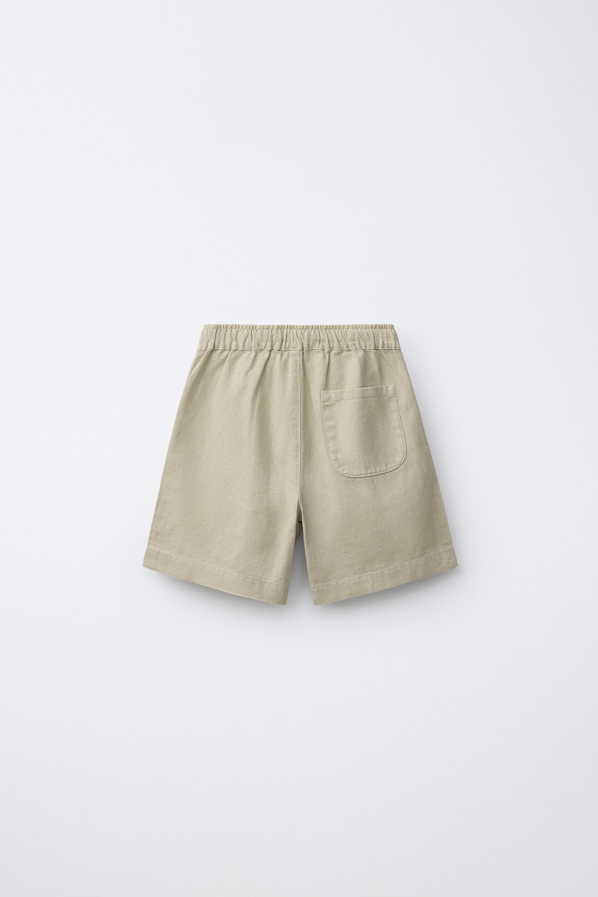 LINEN AND COTTON SHORTS