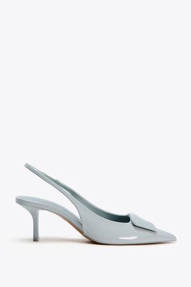 ZAPATO DESTALONADO TACÓN ADORNO - Azul de Zara - Imagen 0