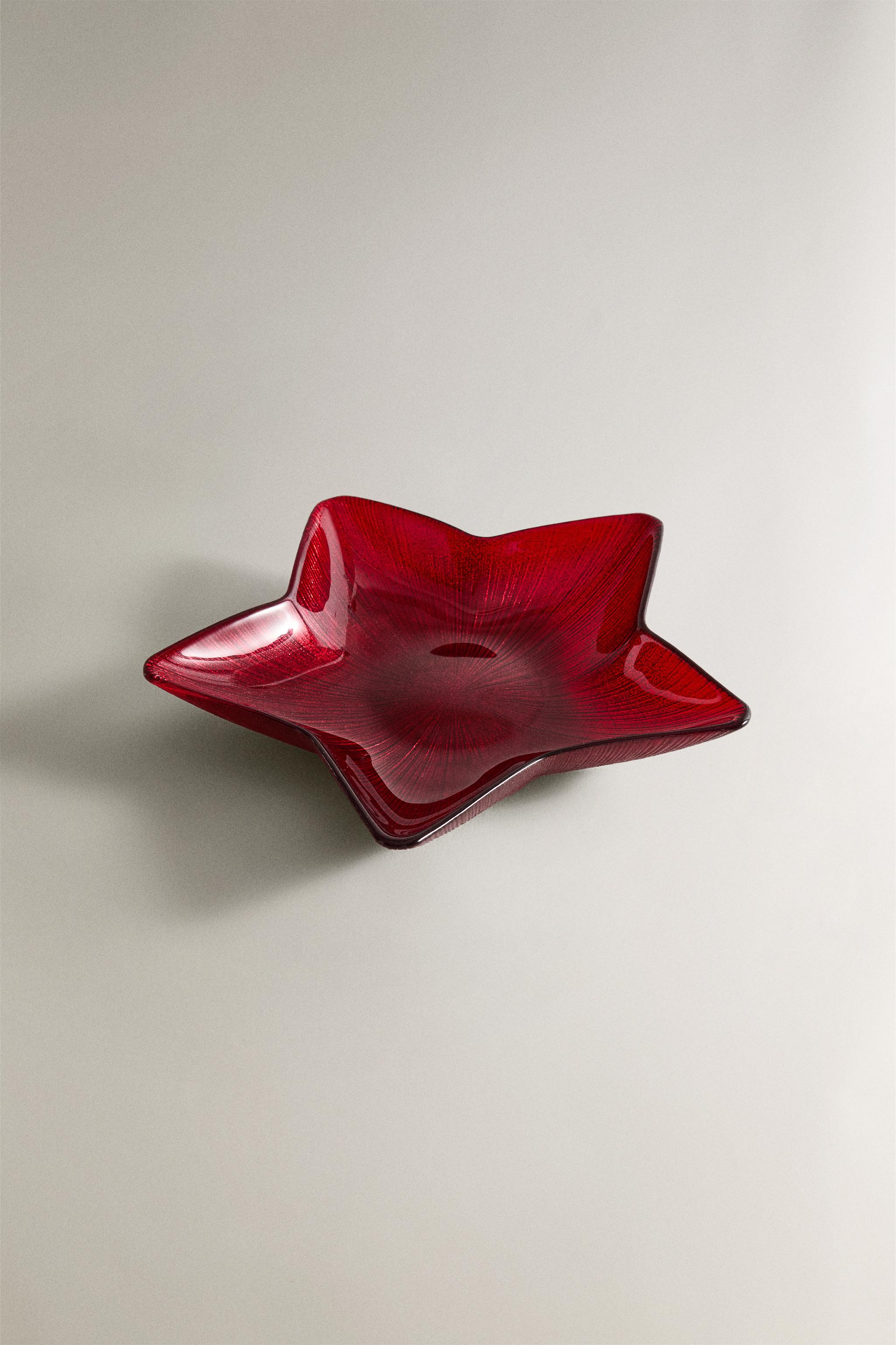 CHRISTMAS STAR GLASS BOWL