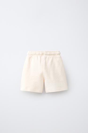 SHORT EN CRÊPE UNIE - Écru de Zara - Image 1