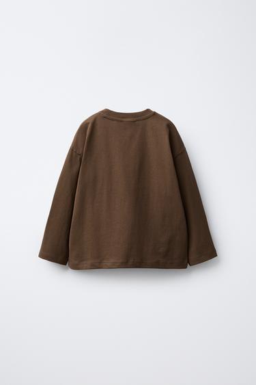 3-PACK OF PLAIN AND STRIPED T-SHIRTS - Brown by Zara - Image 2