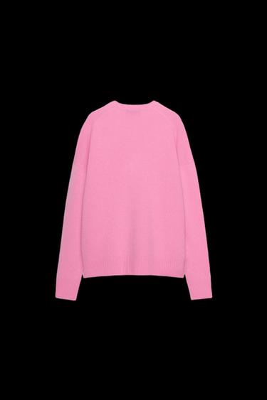 JERSEY 100% LANA OVERSIZE - Rosa de Zara