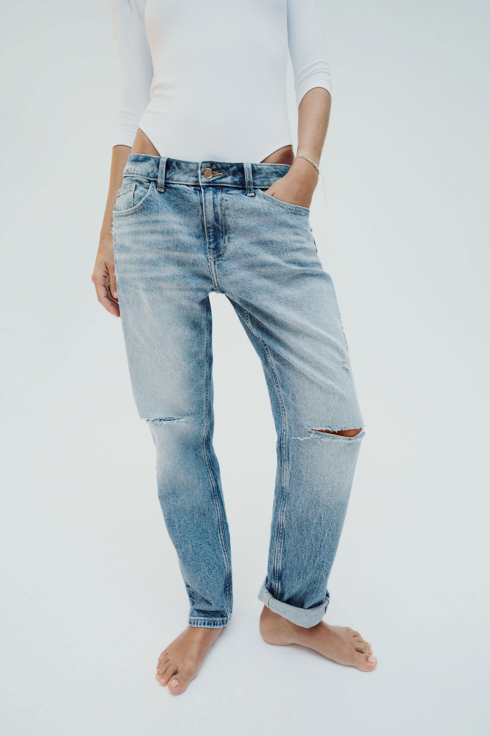 LOW RISE RELAXED FIT Z1975 JEANS - Light blue | ZARA Canada