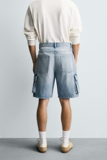 SHORT EN JEAN CARGO - Bleu clair de Zara - Image 2