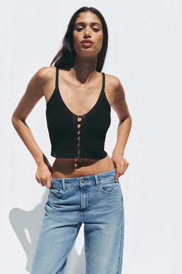 JEAN Z1975 DROIT TAILLE HAUTE LONGUEUR 7/8 - Bleu moyen de Zara - Image 3