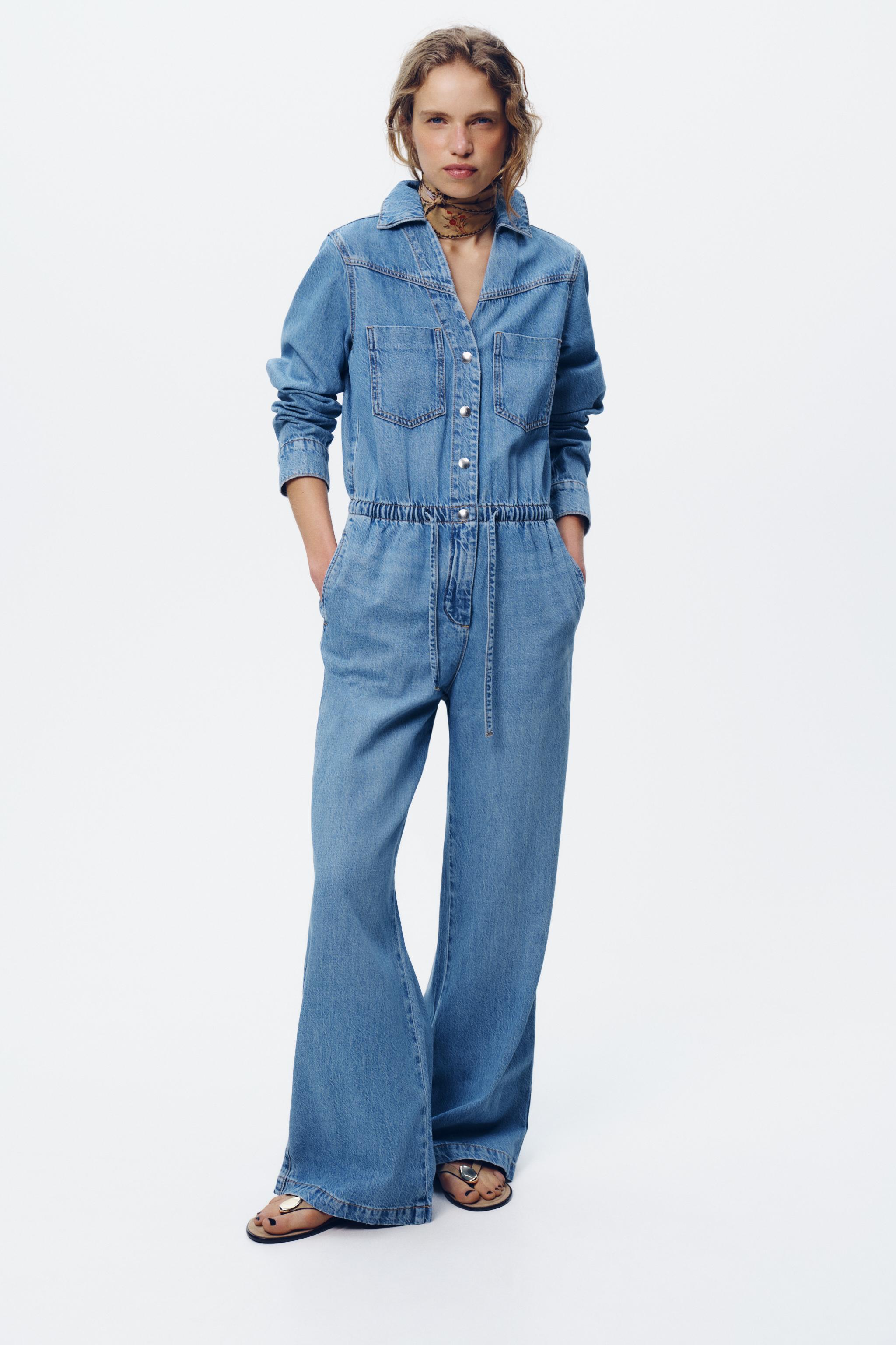 Zara Denim Jumpsuit Zara Jumpsuit With Pockets Tise Reuse Fashion