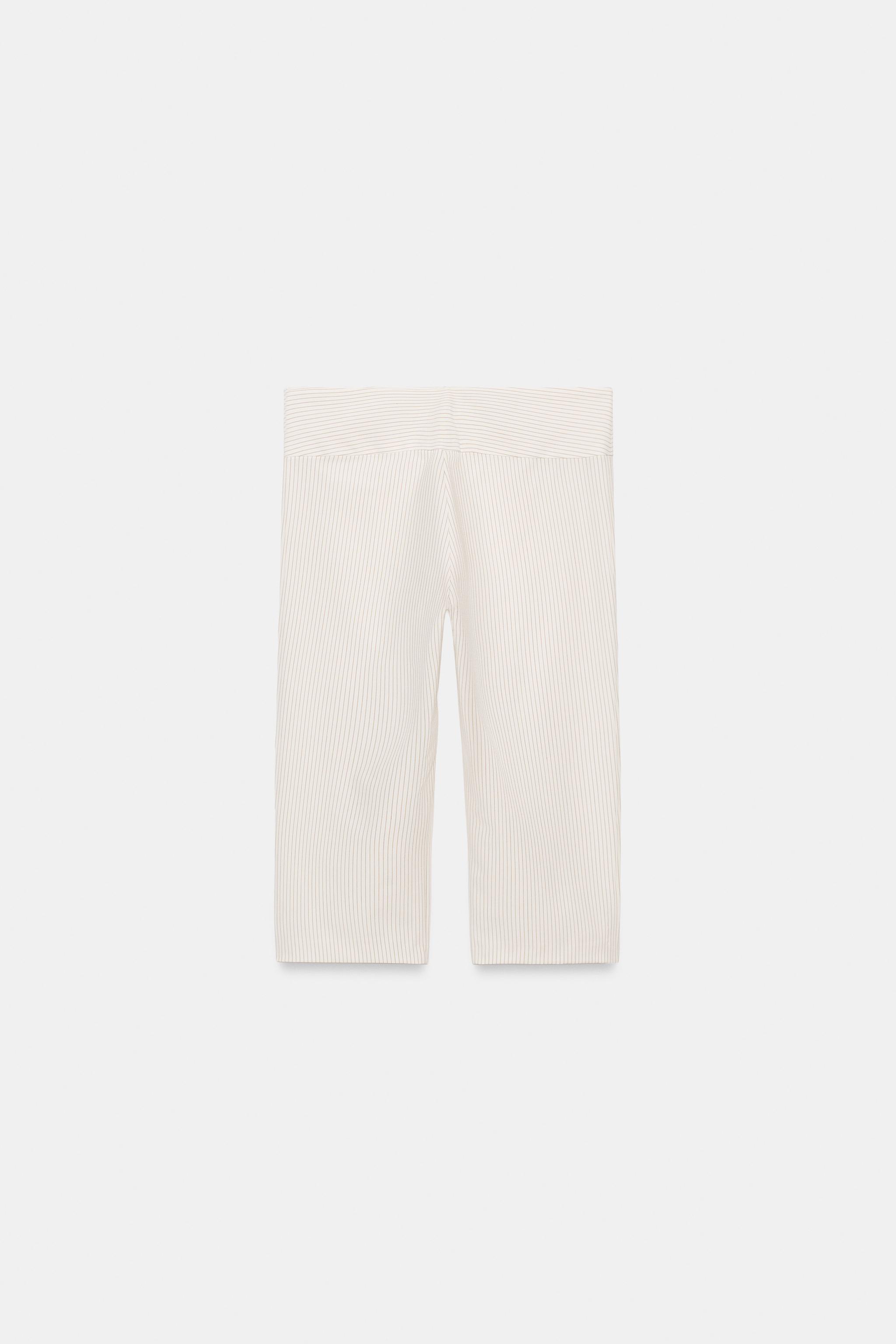 Женские брюки Zara STRIPED CAPRI PANTS — фото 6