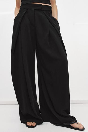 بنطلون WIDE LEG من ZW COLLECTION - أسود by Zara
