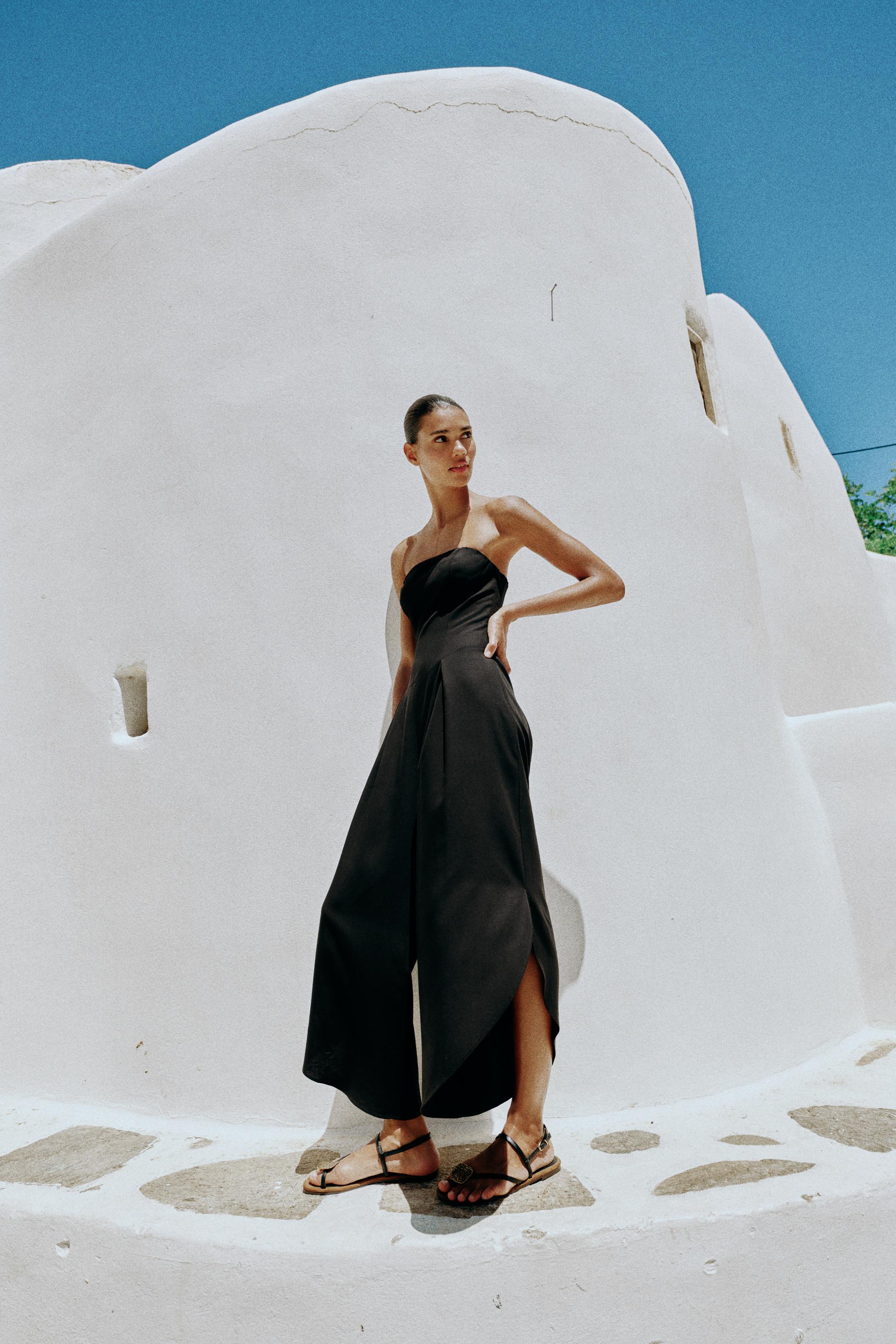 Zara MIDI STRAPLESS JUMPSUIT — фото 6