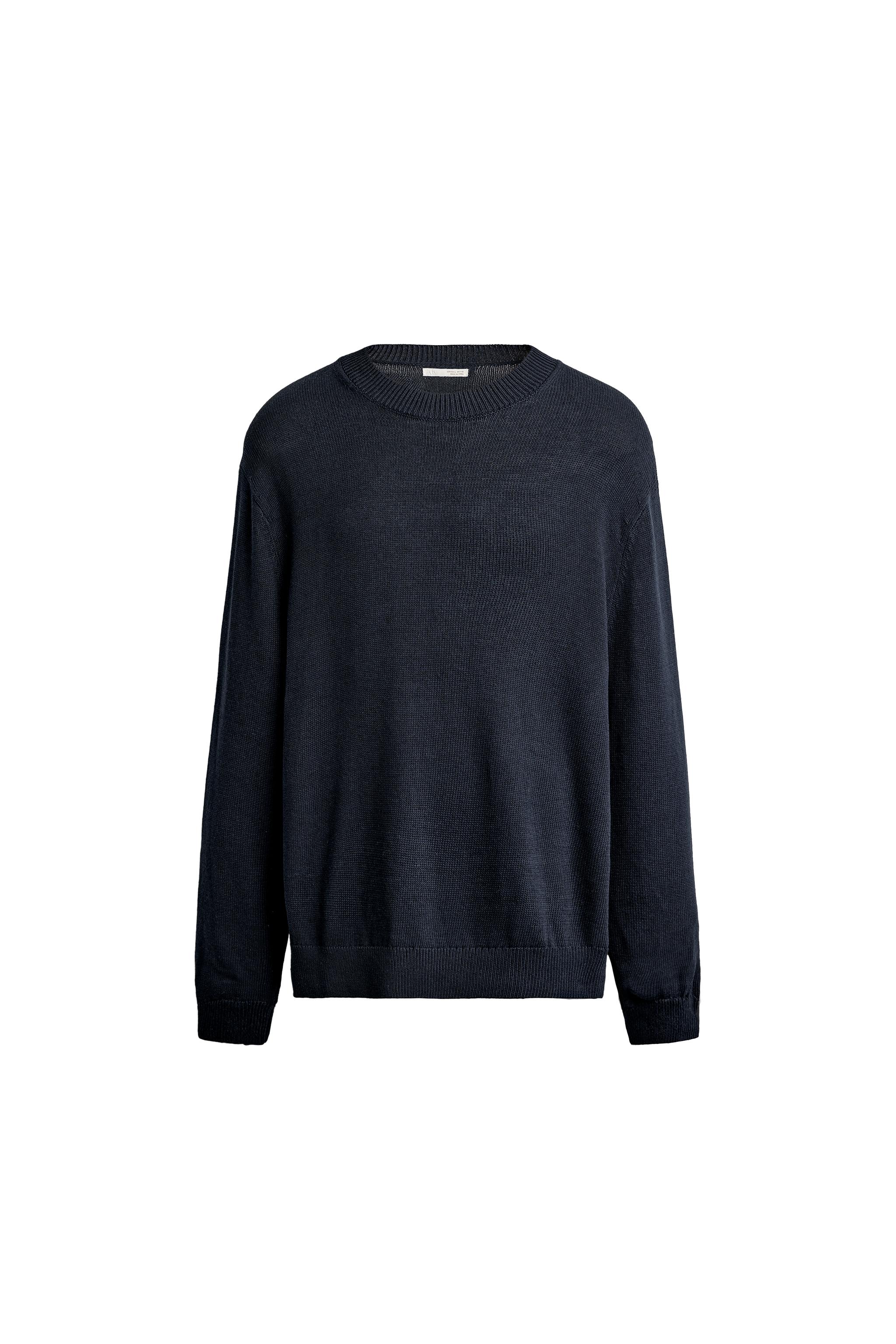 COTTON-LINEN REGULAR FIT SWEATER