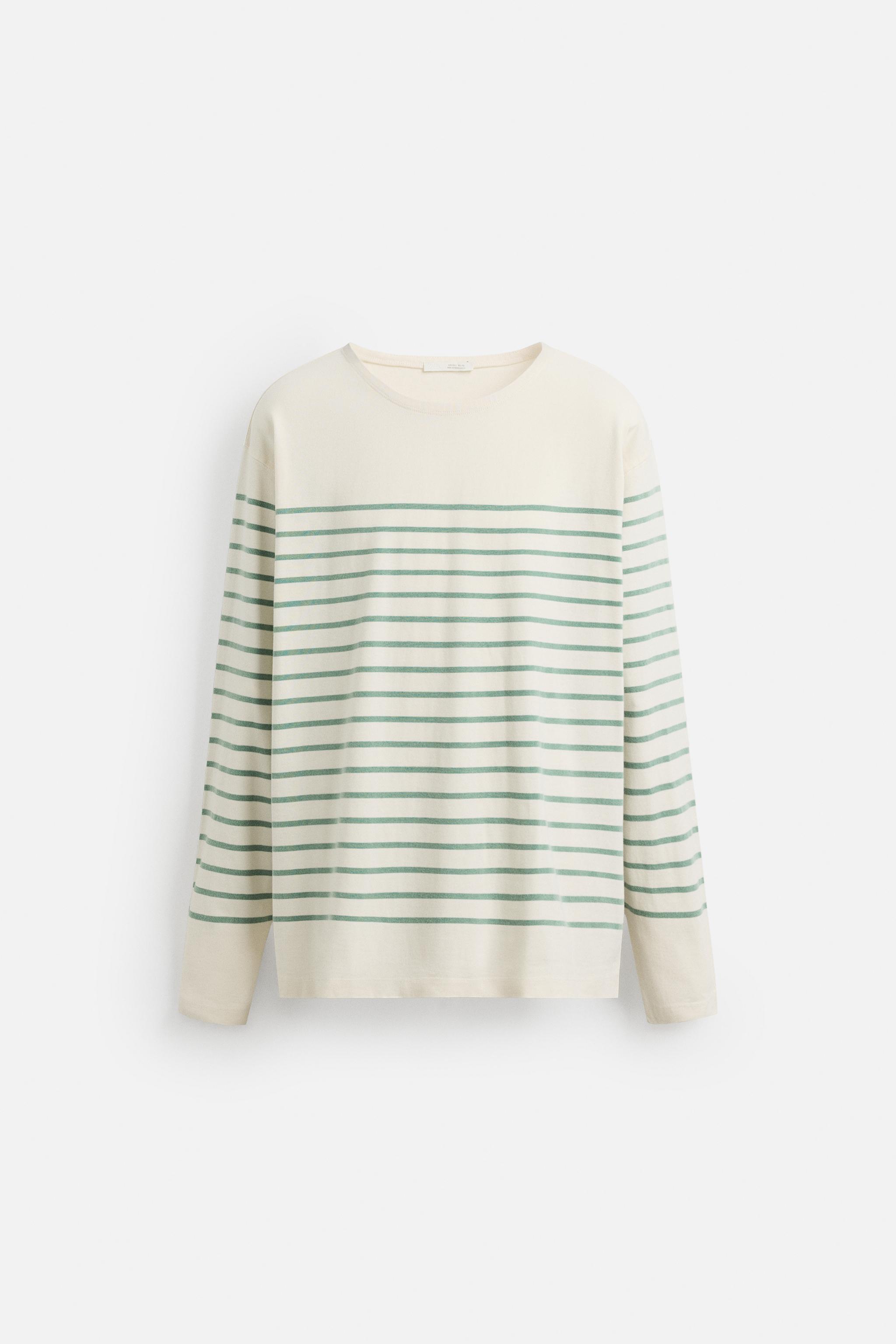 T-SHIRT EN JACQUARD À RAYURES