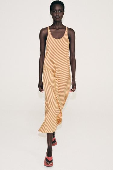 LONG STRIPED DRESS - Printed by Zara