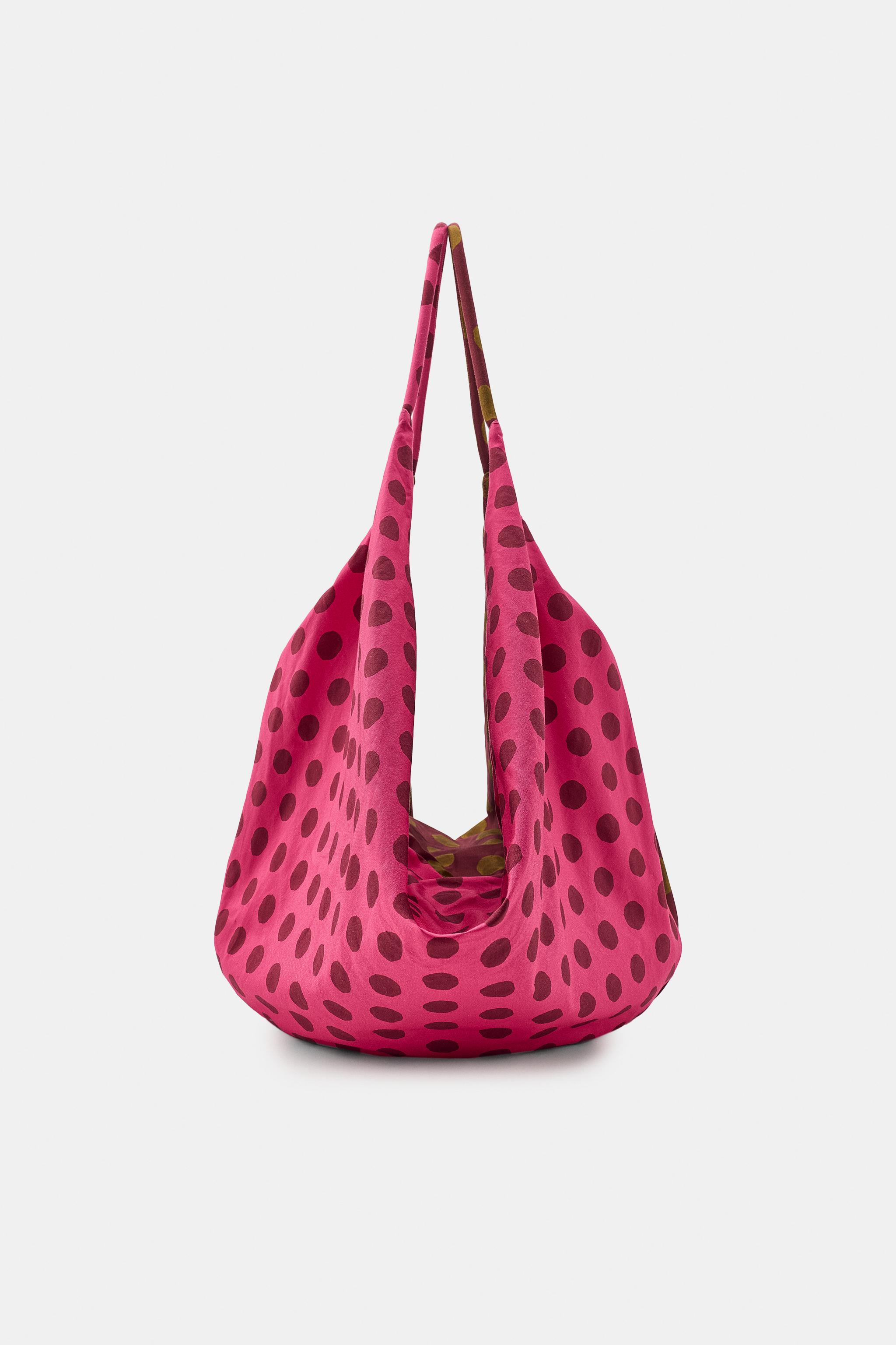 PRINTED POLKA DOT MAXI BAG