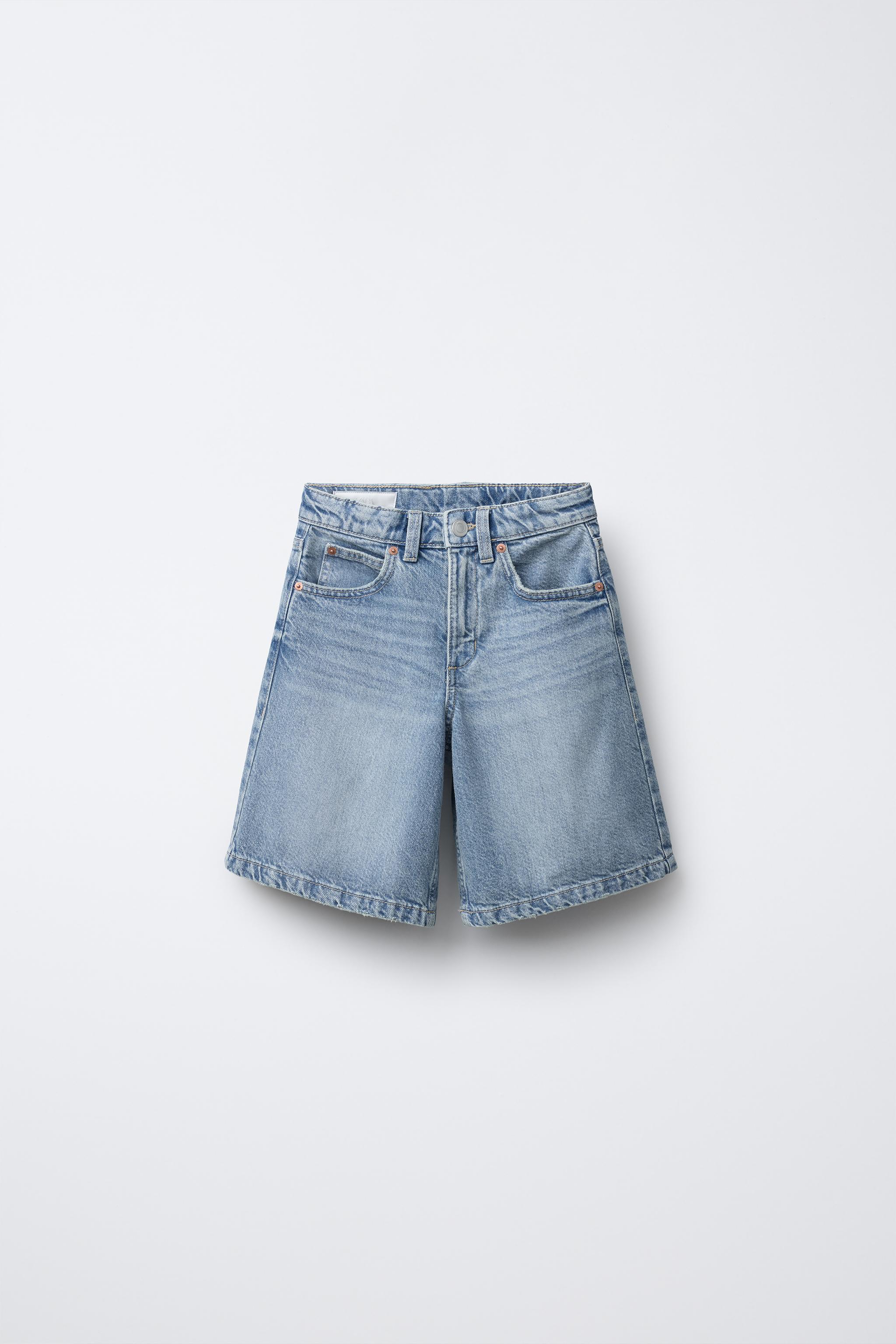 ☆ドイツ発*ZARA*新作*バギーフィットデニムショーツ/L-BLUE