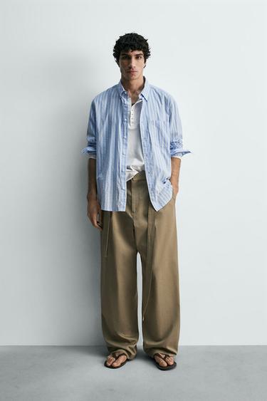 Zara STRIPED POCKET SHIRT - 981 - Image 0