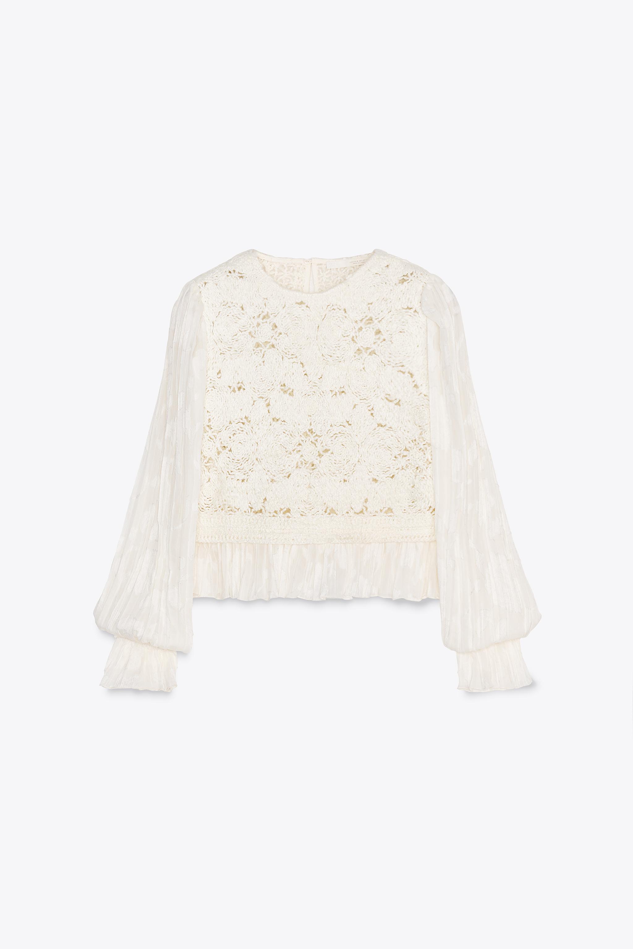 zara crochet top