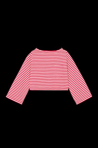LIMITED EDITION STRIPED CROPPED T-SHIRT WITH POCKET - striped by Zara