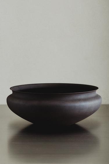 Zara LOW METAL VESSEL - Brown