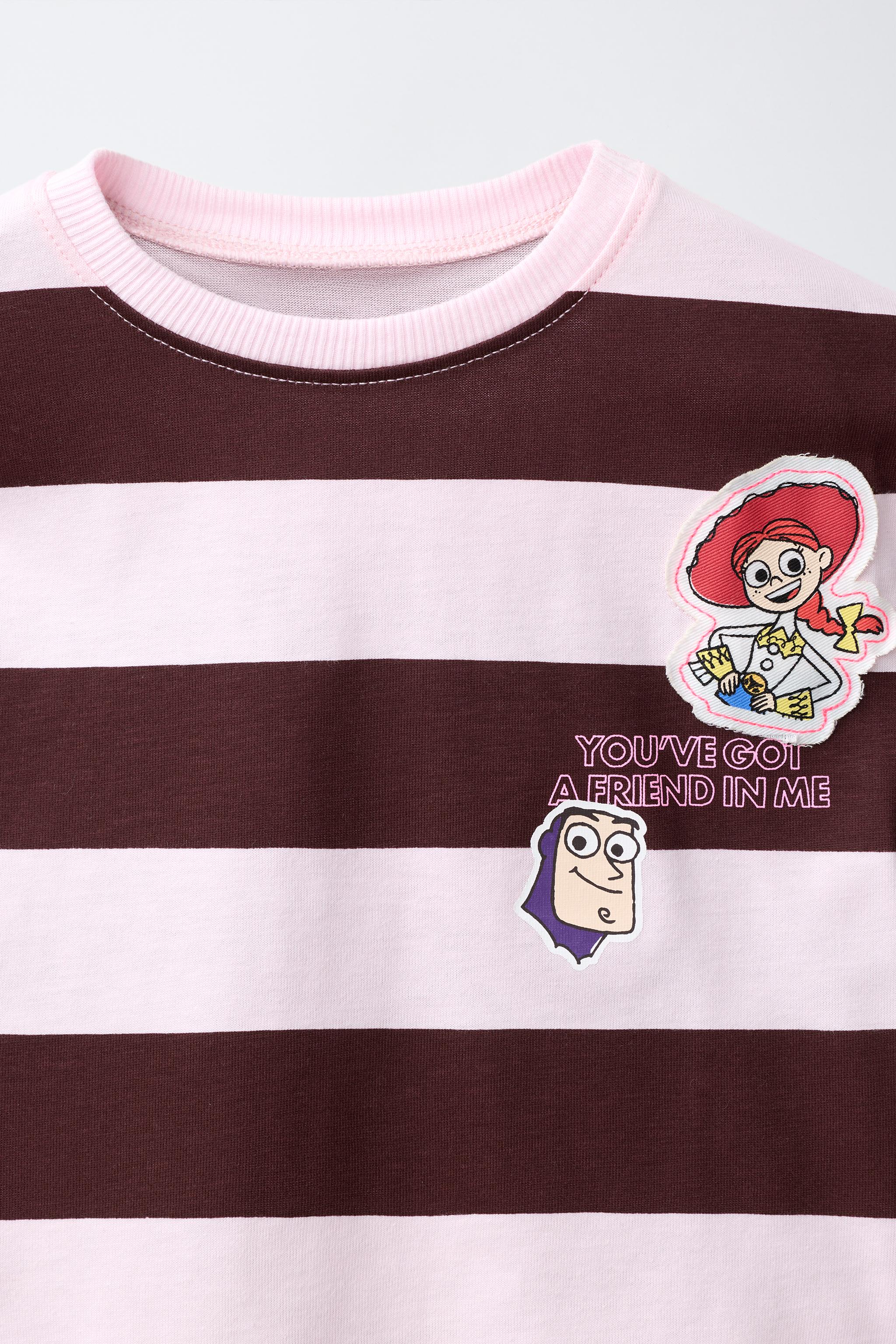 Детские футболки Zara TOY STORY © DISNEY PIXAR STRIPED PATCH T-SHIRT — фото 3