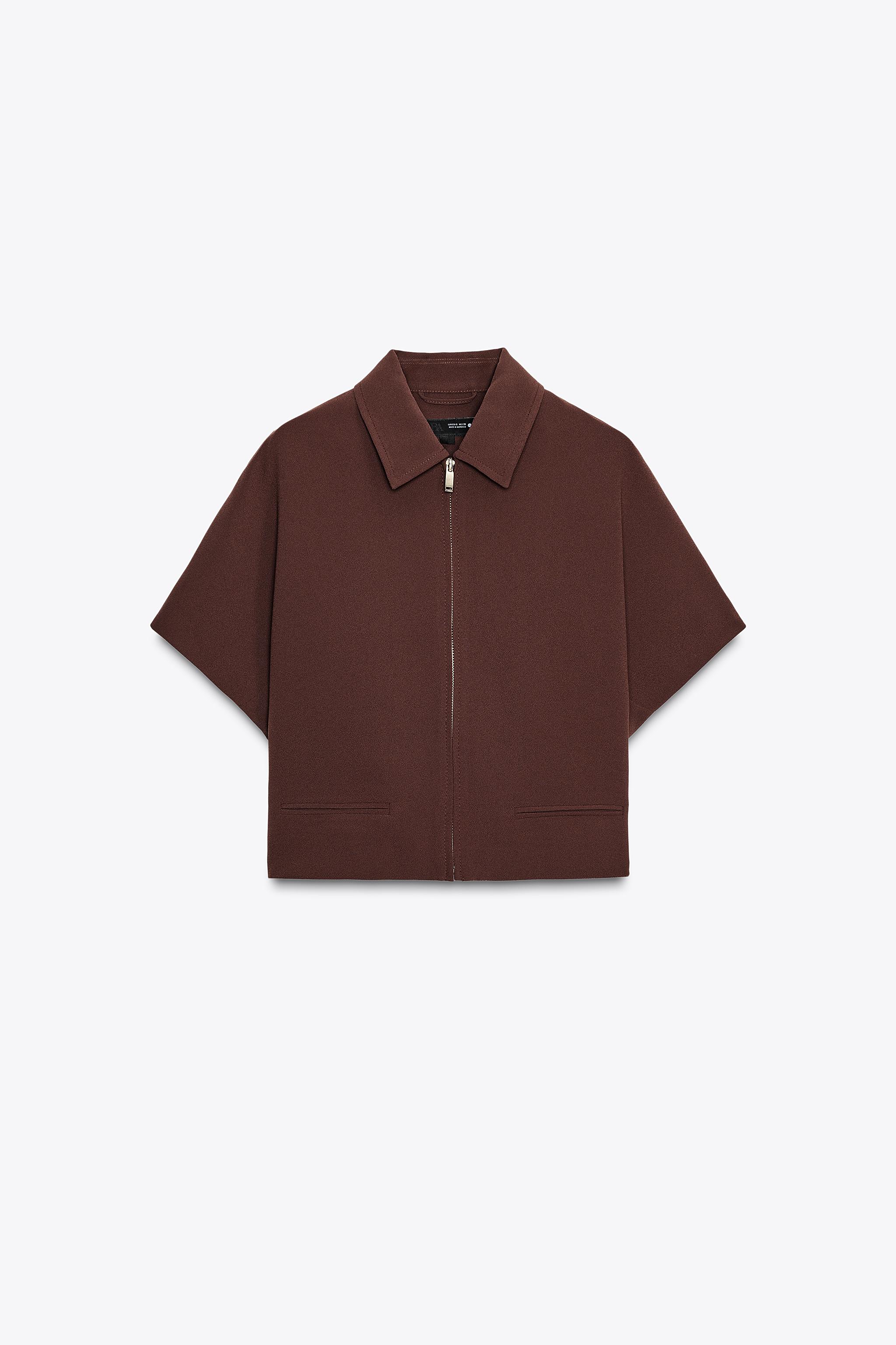 ZW COLLECTION クロップドジャケット - エクリュ | ZARA Japan