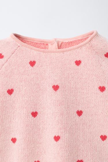 KNIT HEART JUMPER - Pink by Zara - Image 2
