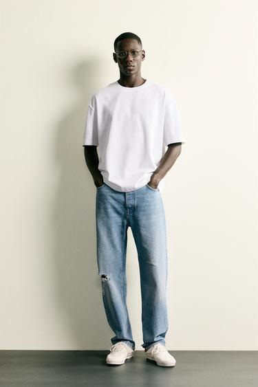 CAMISETA RELAXED FIT - Blanco de Zara - Imagen 0