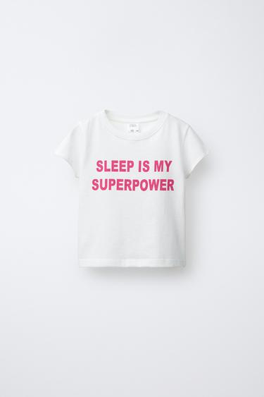 CAMISETA ESTAMPADO TEXTO - Blanco de Zara - Imagen 0