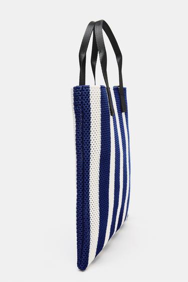 CUT-OUT EFFECT MINI TOTE BAG - Blue by Zara - Image 4