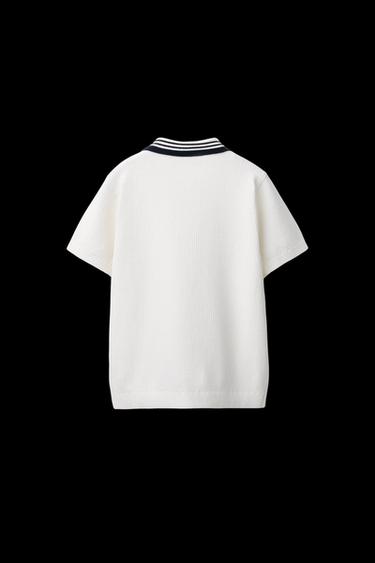 POLO BÁSICO CANALÉ - Crudo / Marino de Zara