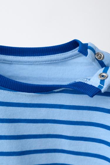 STRIPED T-SHIRT AND BLOOMERS SET - Light blue by Zara - Image 2