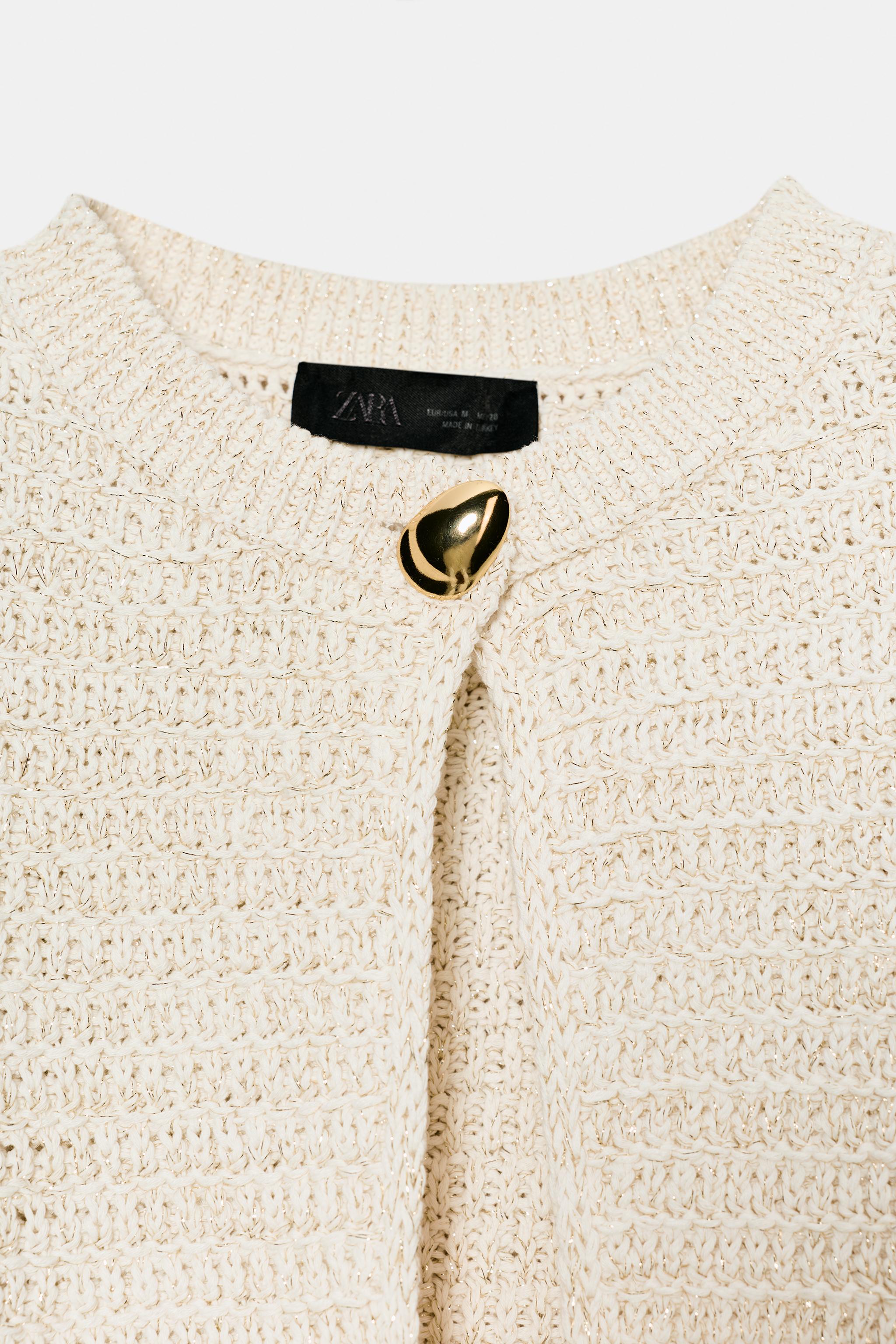 METALLIC THREAD CARDIGAN