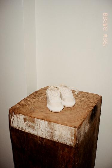 Zara SOFT ATHLETIC SNEAKERS - Vanilla Yellow