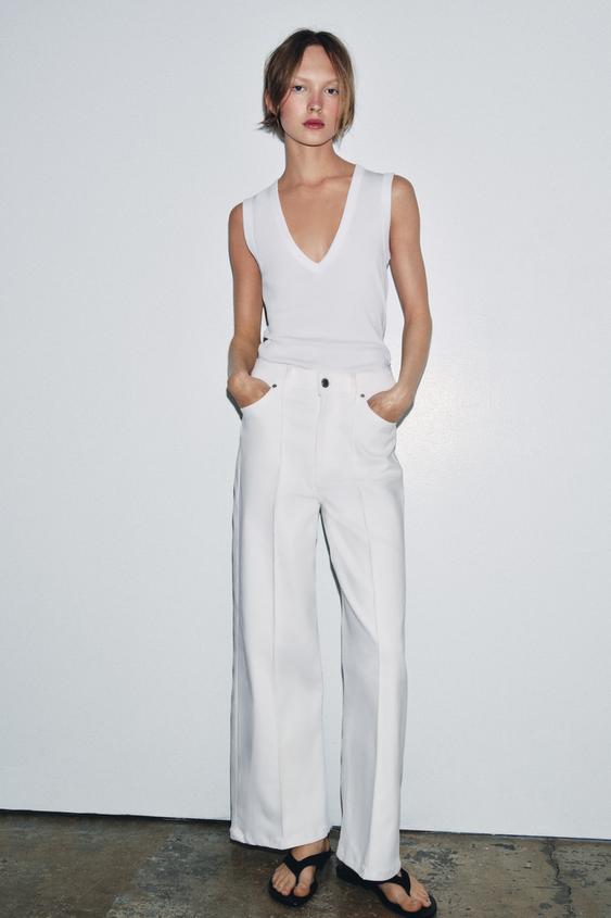 COTTON V-NECK T-SHIRT from Zara - $17.90