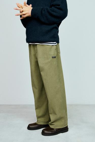 PANTALÓN STRAIGHT ETIQUETA - Verdoso de Zara