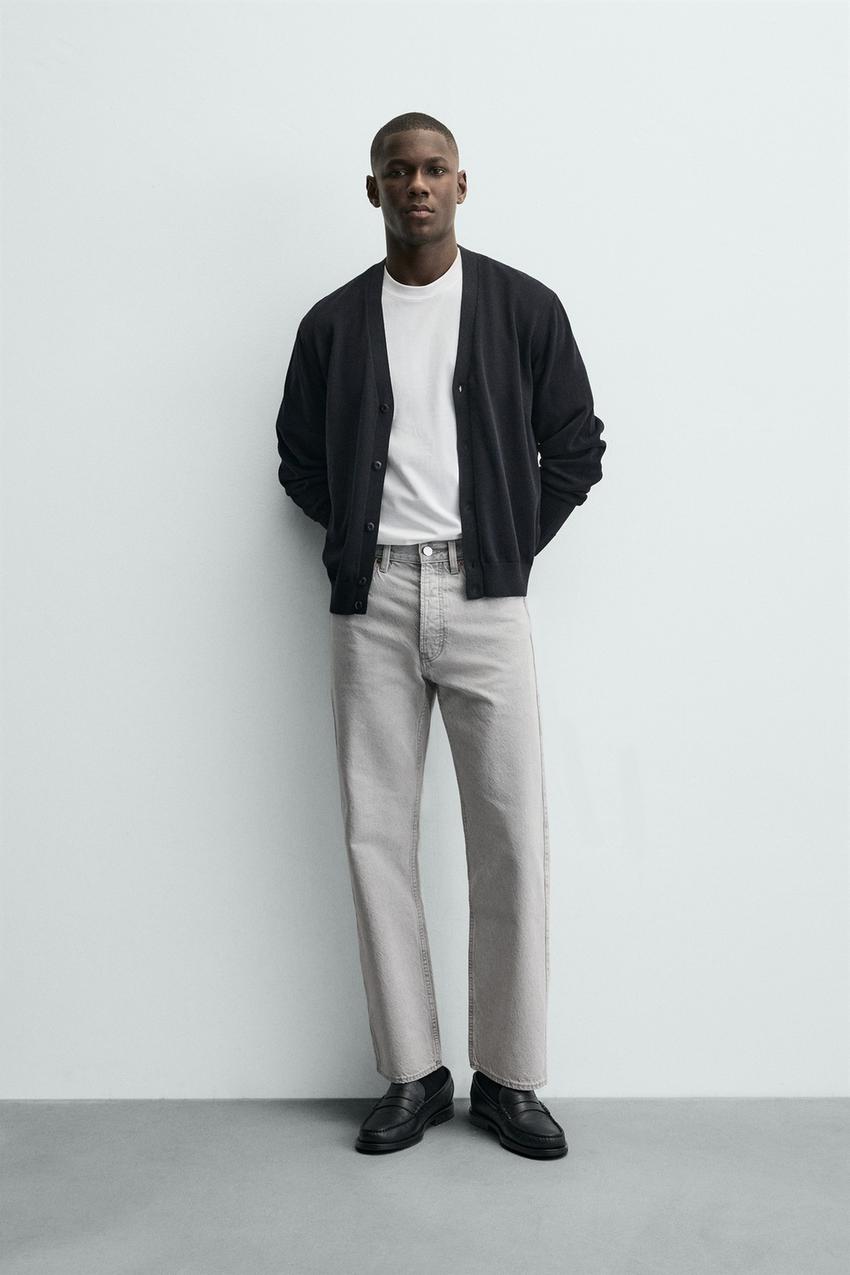 ストレートアンクルフィットデニムパンツ - グレー | ZARA Japan / 日本